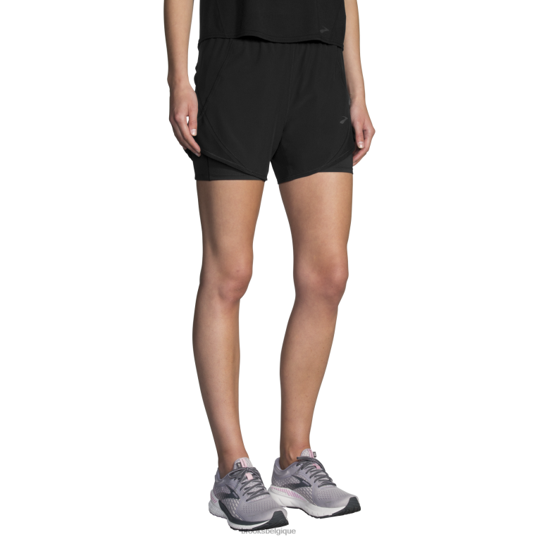 86H241050 chasseur 5'' 2-en-1 court Brooks noir