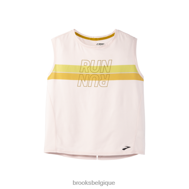 86H241177 courir sans manches Brooks rose