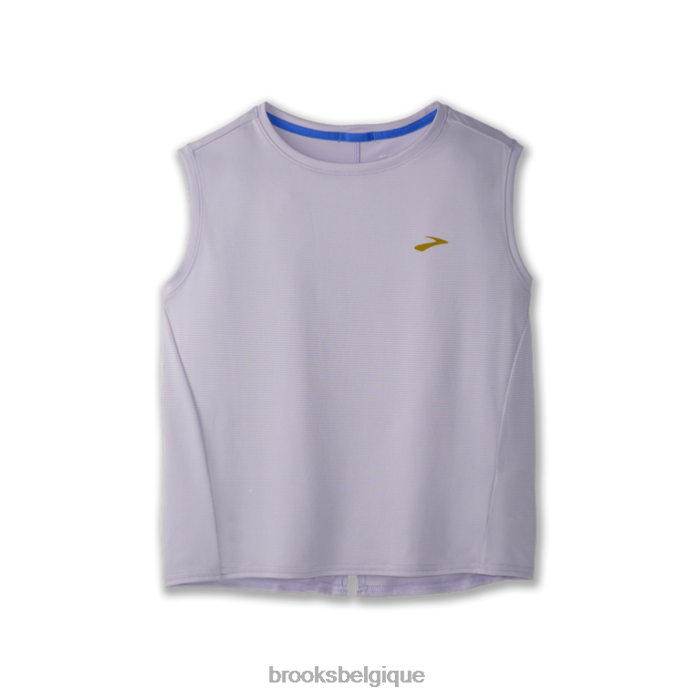 86H241178 courir sans manches Brooks violet