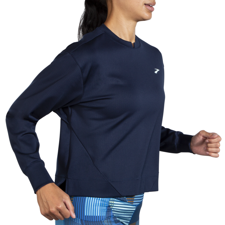 86H241208 courir dans un sweat-shirt Brooks marine