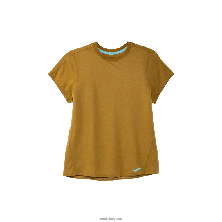 86H24338 manches courtes distance Brooks olive