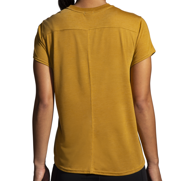 86H24338 manches courtes distance Brooks olive