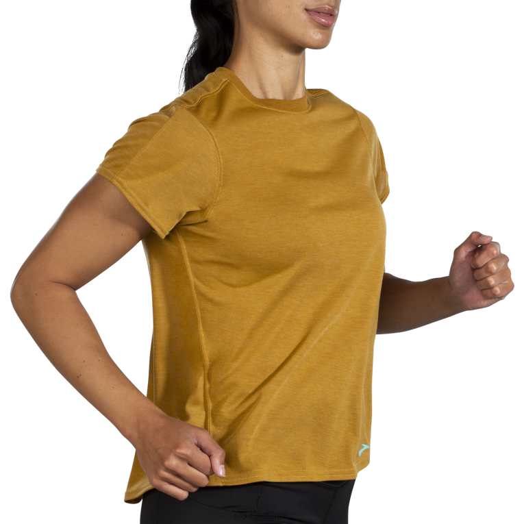 86H24338 manches courtes distance Brooks olive