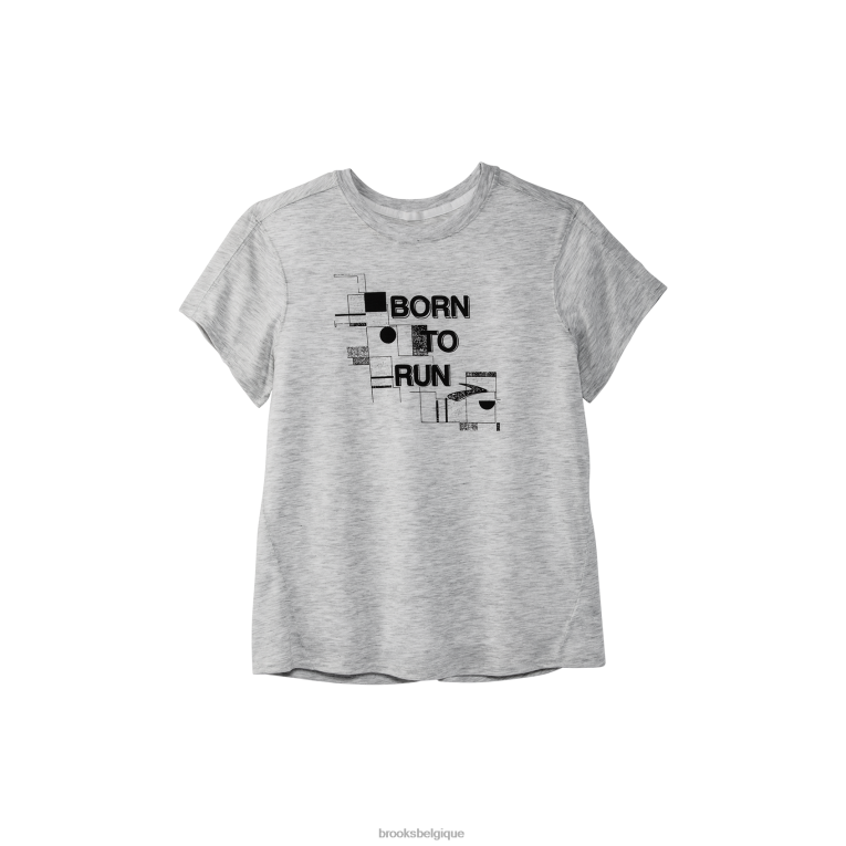 86H24513 manches courtes graphique distance Brooks né pour courir