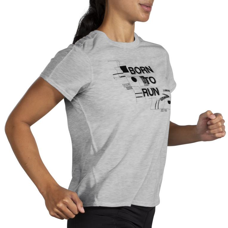 86H24513 manches courtes graphique distance Brooks né pour courir