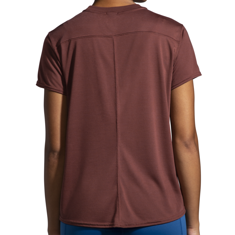 86H24515 manches courtes graphique distance Brooks raisin