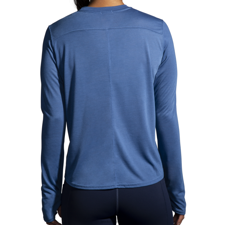 86H24578 manches longues graphique distance Brooks bleu