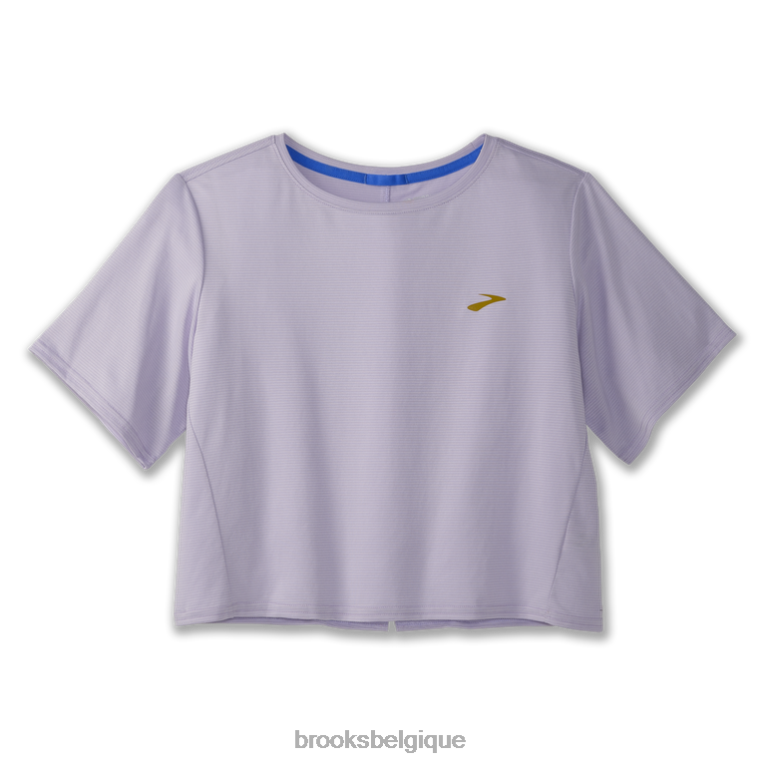 86H24593 courir dans le tee-shirt court Brooks violet
