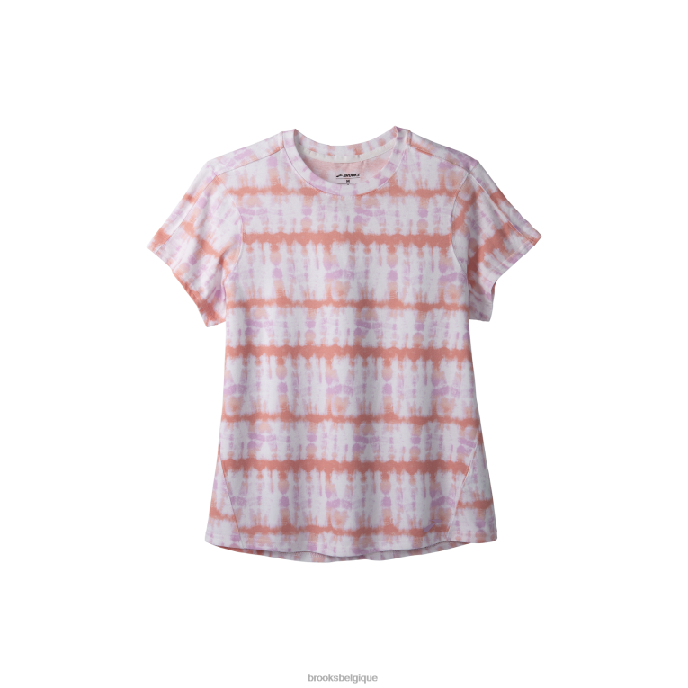 86H24752 manches courtes graphique distance Brooks jaune