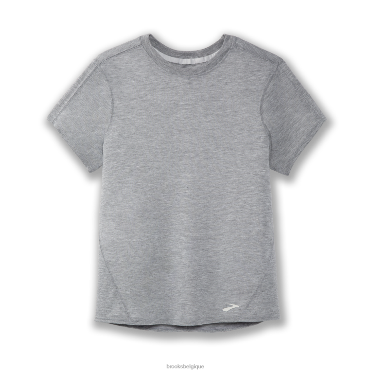 86H24794 manches courtes distance Brooks cendre
