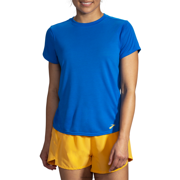 86H24795 manches courtes distance Brooks bleu