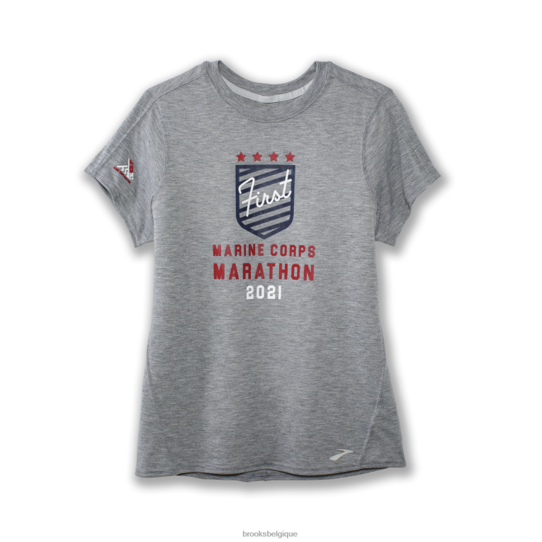 86H24833 manches courtes graphique distance Brooks bruyère