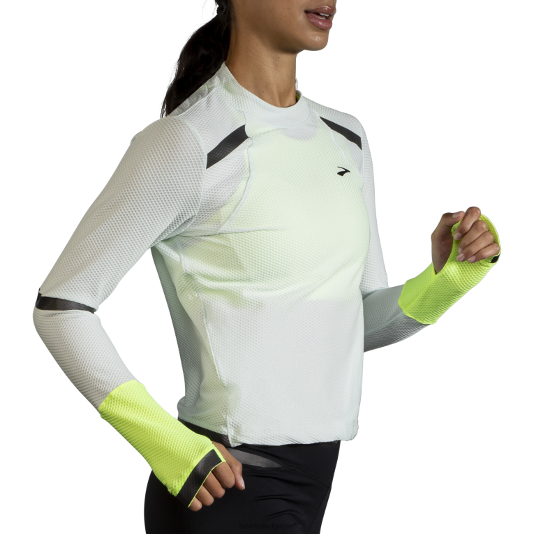 86H24751 carbonite à manches longues Brooks gris