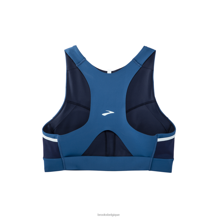 86H241110 soutien-gorge de course à 3 poches Drive Brooks bleu