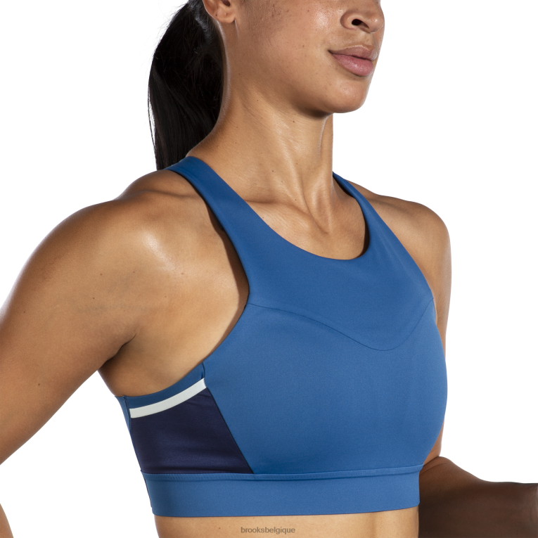86H241110 soutien-gorge de course à 3 poches Drive Brooks bleu