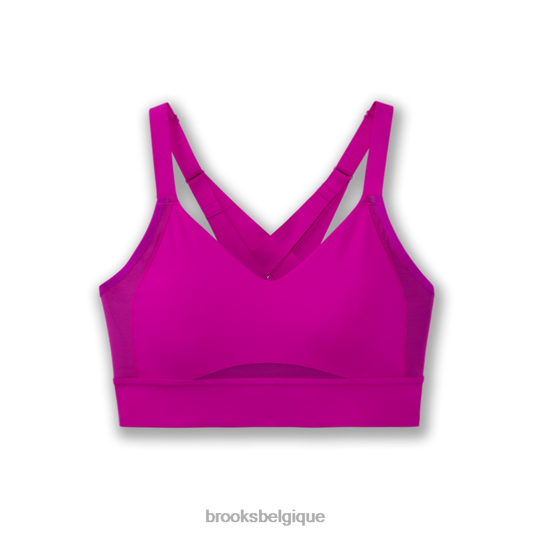 86H241124 soutien-gorge de course à entrelacs Drive Brooks magenta