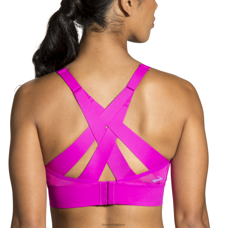 86H241124 soutien-gorge de course à entrelacs Drive Brooks magenta