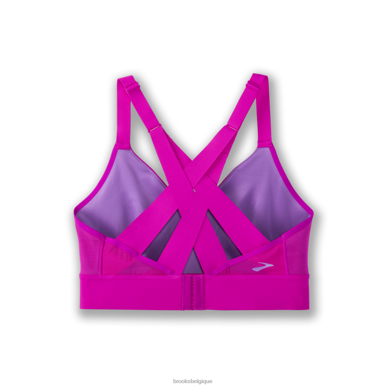 86H241124 soutien-gorge de course à entrelacs Drive Brooks magenta