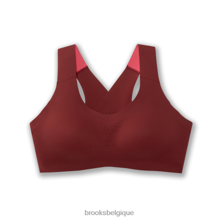 86H241305 soutien-gorge de course à dos croisé dare Brooks betterave
