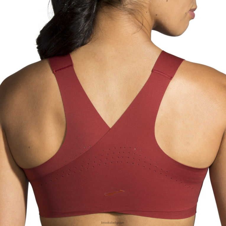 86H241305 soutien-gorge de course à dos croisé dare Brooks betterave