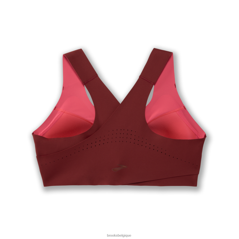 86H241305 soutien-gorge de course à dos croisé dare Brooks betterave