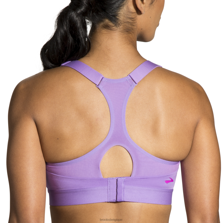86H241313 osez le soutien-gorge de course à dos nageur Brooks héliotrope
