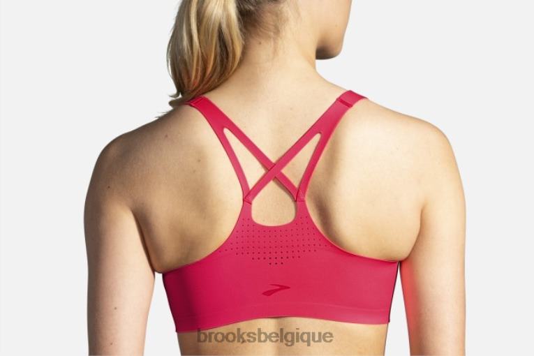 86H241658 osez le soutien-gorge de course croisé Brooks rose