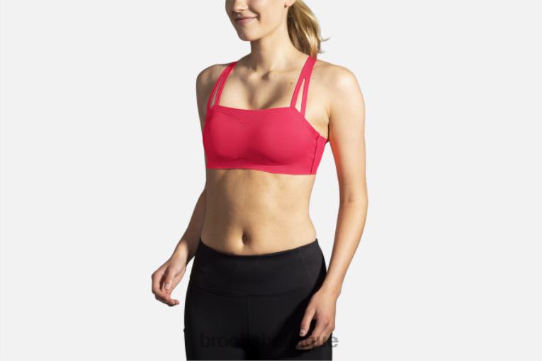 86H241658 osez le soutien-gorge de course croisé Brooks rose