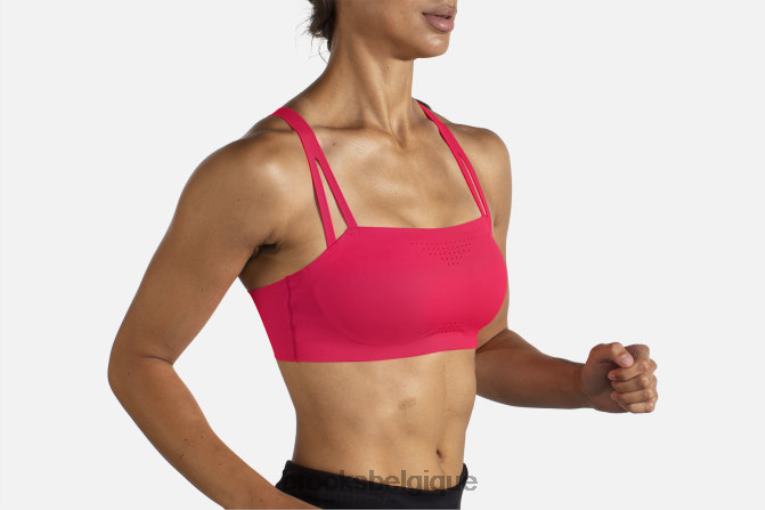 86H241658 osez le soutien-gorge de course croisé Brooks rose