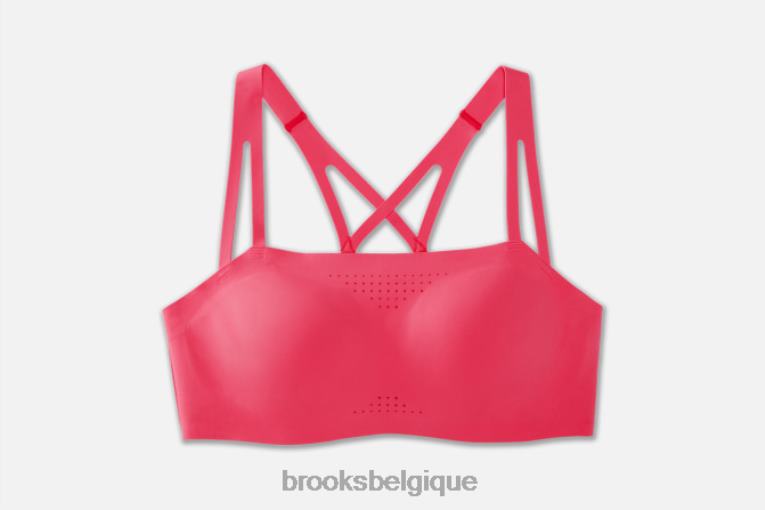 86H241658 osez le soutien-gorge de course croisé Brooks rose