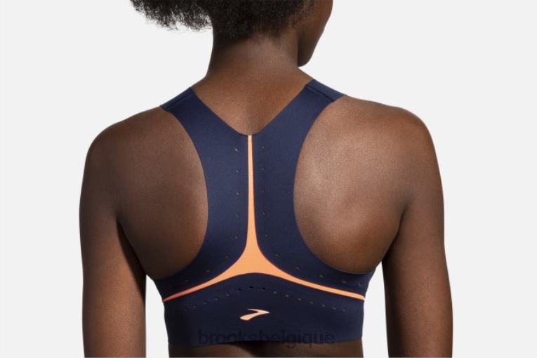 86H241696 dare - soutien-gorge de course à col montant Brooks marine