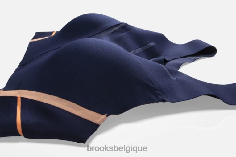 86H241696 dare - soutien-gorge de course à col montant Brooks marine