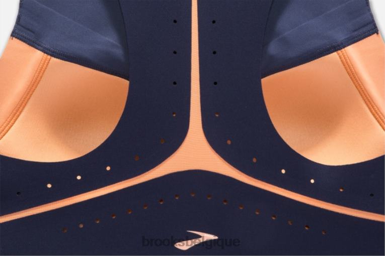 86H241696 dare - soutien-gorge de course à col montant Brooks marine