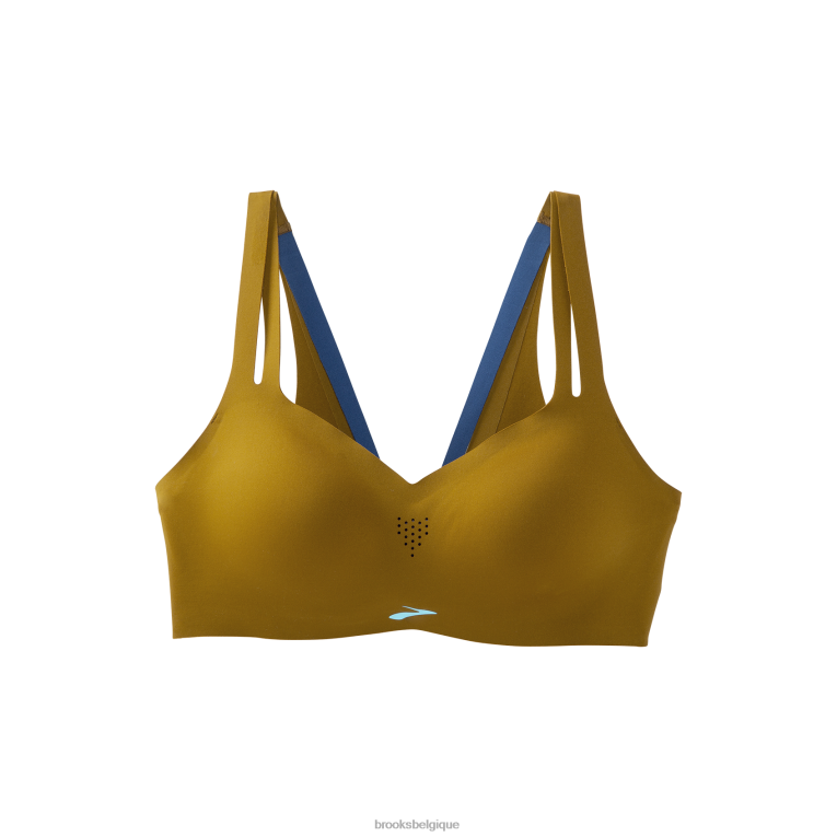 86H24386 Dare - Soutien-gorge de course à bretelles Brooks olive