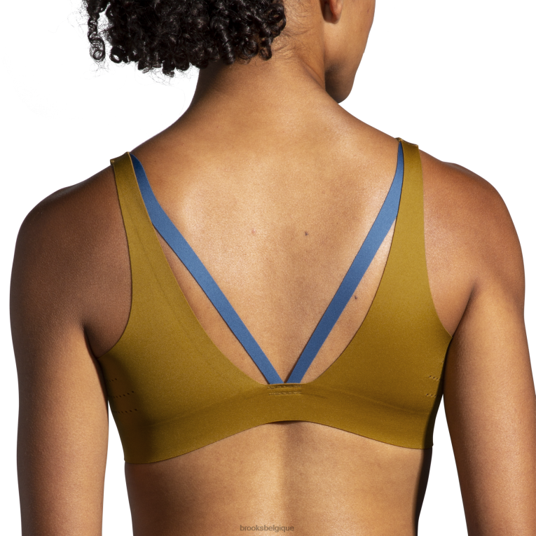 86H24386 Dare - Soutien-gorge de course à bretelles Brooks olive
