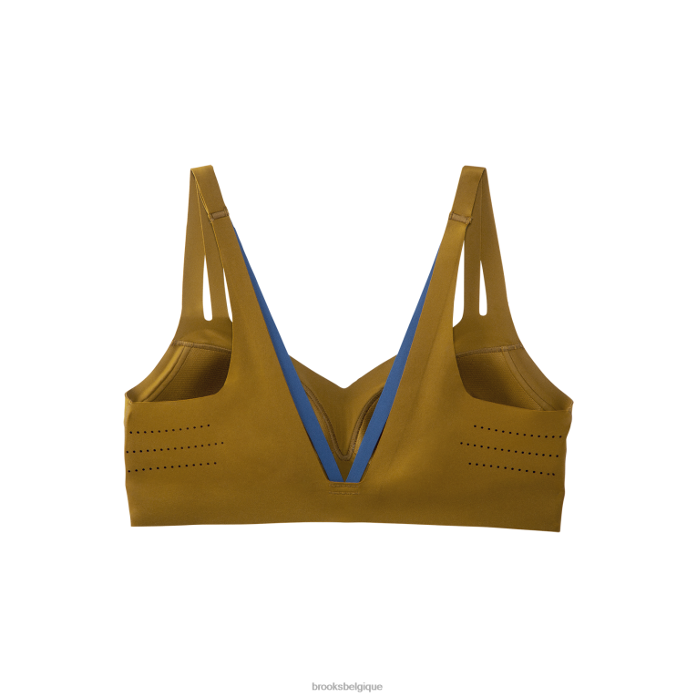 86H24386 Dare - Soutien-gorge de course à bretelles Brooks olive