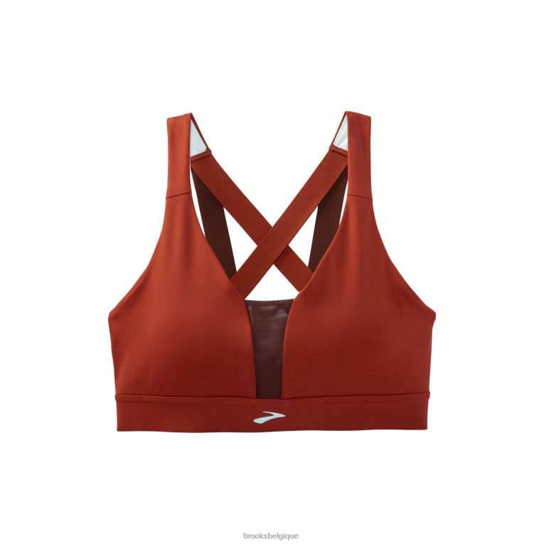 86H24624 soutien-gorge de course plongeant Drive Brooks cuivre