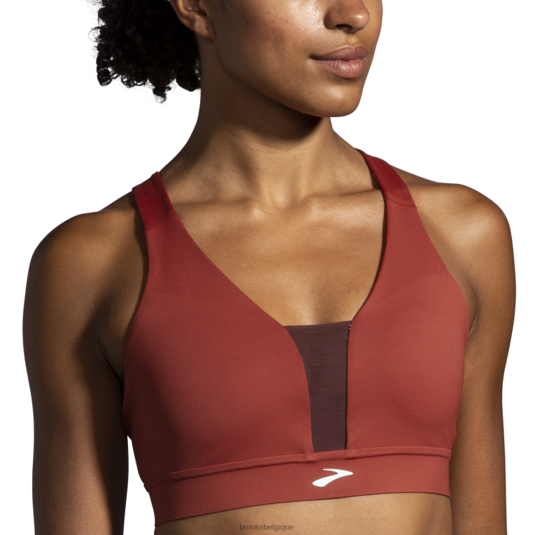 86H24624 soutien-gorge de course plongeant Drive Brooks cuivre