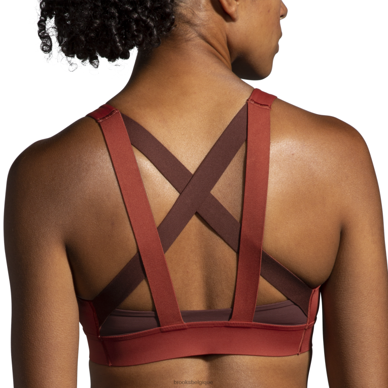 86H24624 soutien-gorge de course plongeant Drive Brooks cuivre