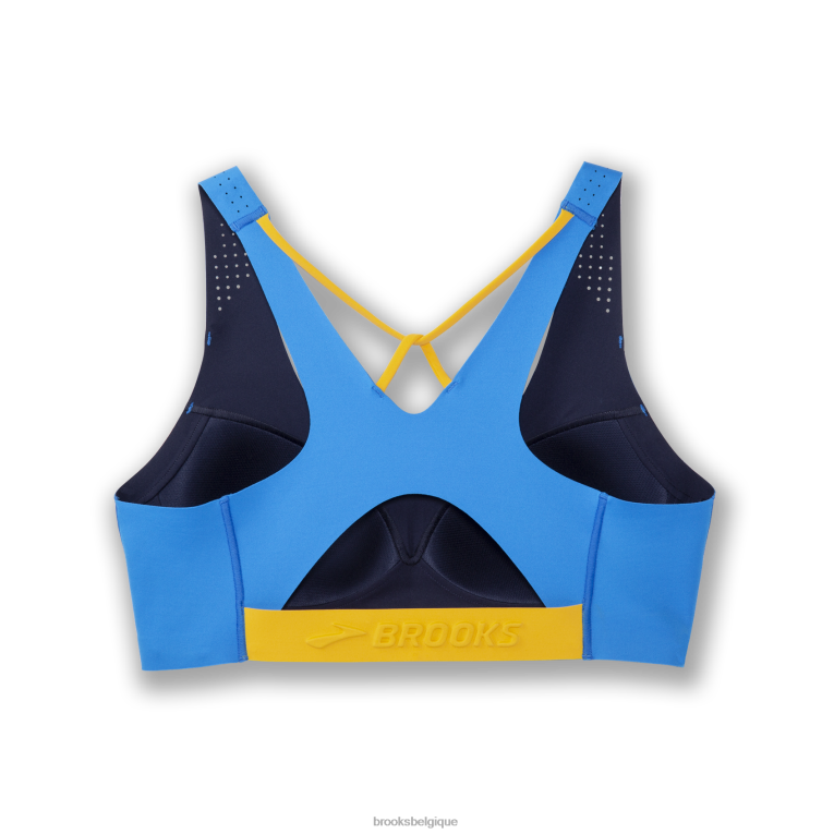 86H24820 osez le soutien-gorge de course à col en V Brooks bleu