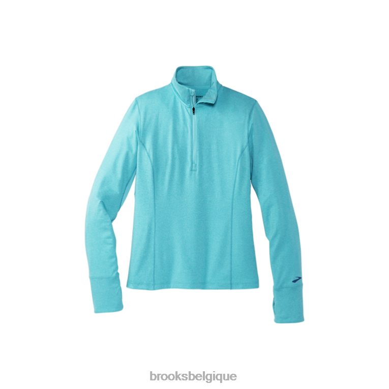 86H241126 tiret 1/2 zip Brooks sarcelle
