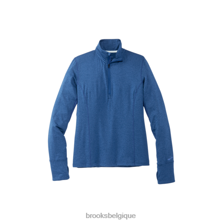86H241128 tiret 1/2 zip Brooks bleu