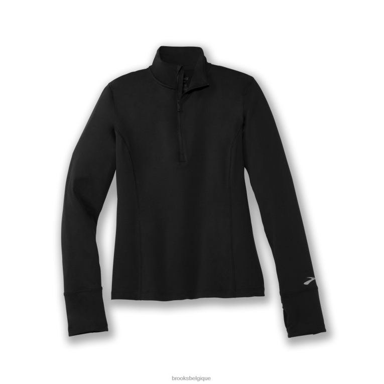 86H24368 tiret 1/2 zip Brooks noir