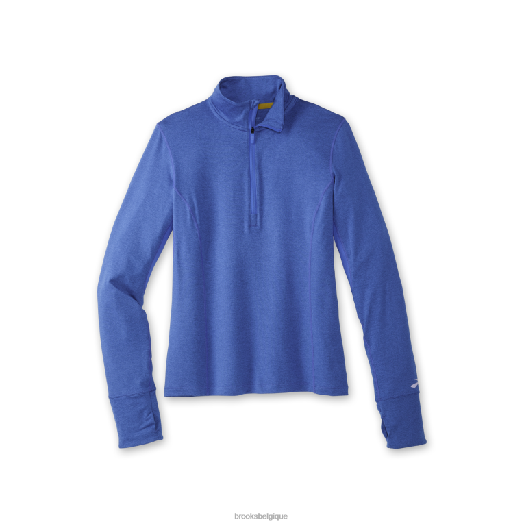 86H24369 tiret 1/2 zip Brooks bleu