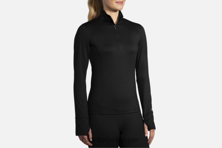 86H241628 tiret 1/2 zip Brooks noir