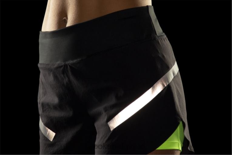 86H241637 carbonite 4 pouces 2-en-1 court Brooks noir