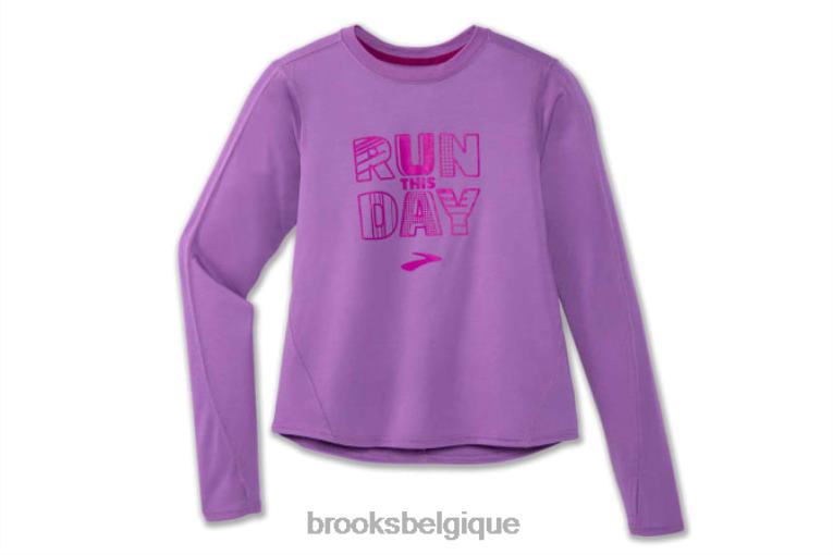 86H241680 manches longues graphique distance Brooks héliotrope