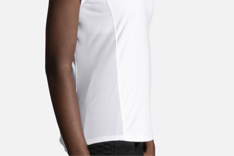 86H241698 manche courte furtive Brooks blanc