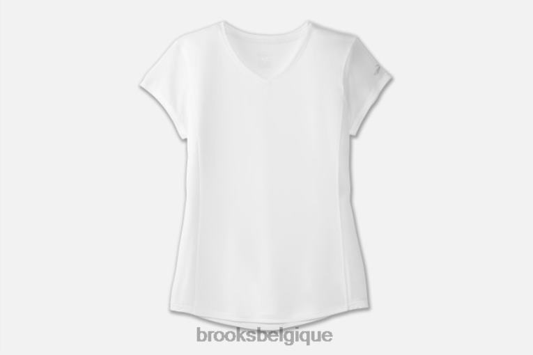 86H241698 manche courte furtive Brooks blanc