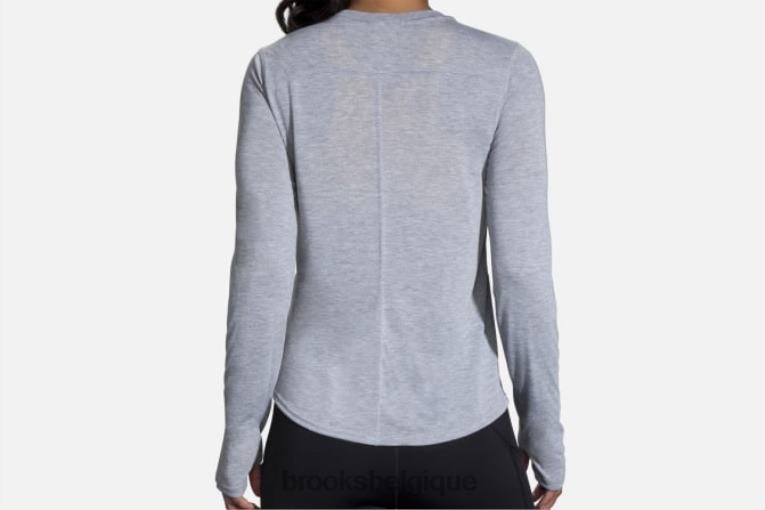 86H241707 manches longues graphique distance Brooks cours, joyeux vas-y